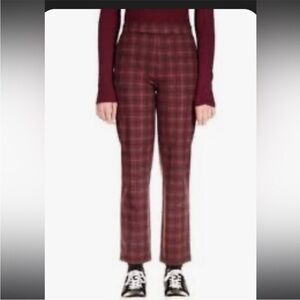 Sanctuary Carnaby Burgundy Plaid  Pants